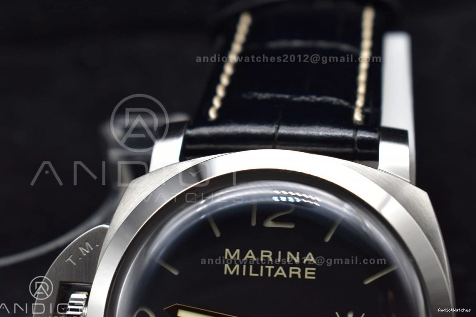 Black Trendy PAM217 XF Dial on Best Superlumed with Leather H A6497 993 1:1 Y-Incabloc Strap Edition 0323